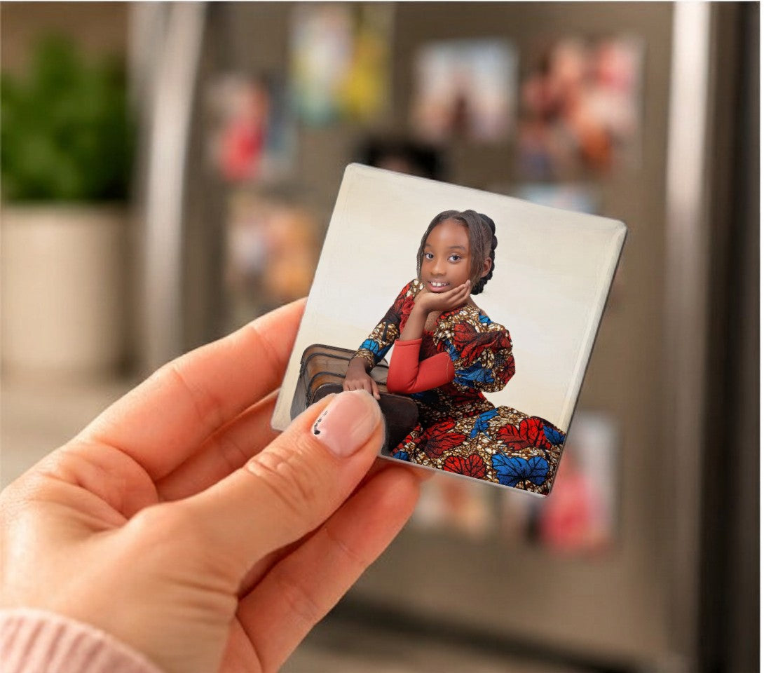 Baby Photo Magnets held in a hand