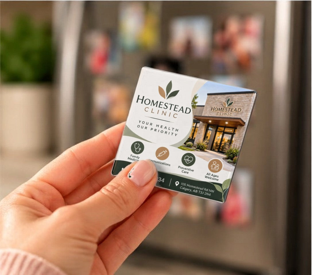 Business Magnets held in a hand